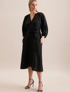 Seidensticker Kleid Uni Schwarz 38