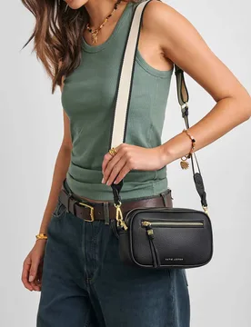 Faux Leather Camera Cross Body Bag Black female - Katie Loxton - FashionsVida