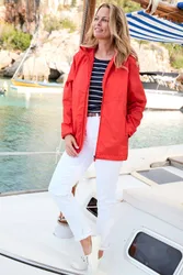 Women's Lightweight Waterproof Jacket in Red Size: 3XL - Red - Size: 3XL