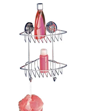 Vacuum-Loc® Eckregal Bari 2 Etagen, Befestigen ohne bohren - WENKO - FashionsVida
