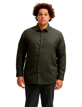 Camicia A Maniche Lunghe Field Melange Plus Size Rosin 7XL - Jack & jones - FashionsVida