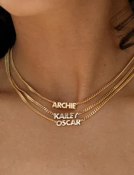 Collar con nombre personalizado de acero inoxidable en 7 estilos, collar con placa de nombre personalizada chapado en oro de 18K, joyería de boda de - Shein - FashionsVida