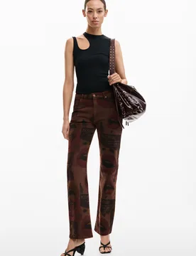 Jean imprimé BROWN 44 female - Desigual - FashionsVida