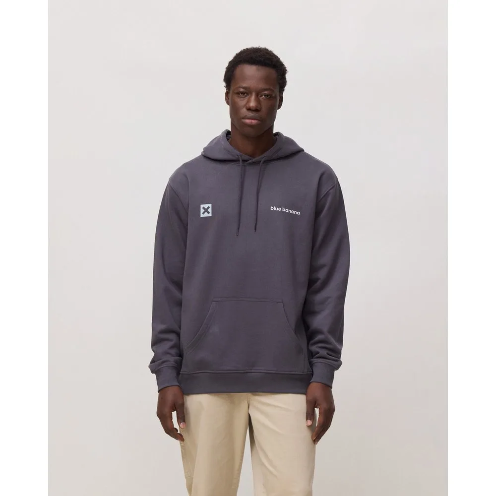 Sudadera de hombre con capucha core anthracite - Blue Banana - FashionsVida