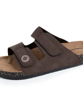 Mules sandales double bride Chocolat chocolat 46 - Isotoner - FashionsVida