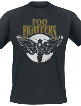 T-Shirt - Hawk Moth - S bis XXL - für Männer - Größe M - schwarz - Lizenziertes Merchandise! - Männer - male - Foo Fighters - FashionsVida