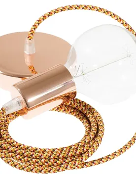 Cables Suspension Luminaire Rx01 Pixel 1 M Orange / Copper One Size - Creative - FashionsVida