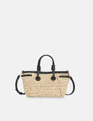 Straw Mini Tote Bag Neutral female