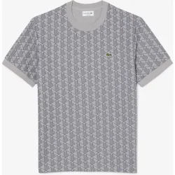 Camiseta de hombre de jacquard con monograma de manga corta