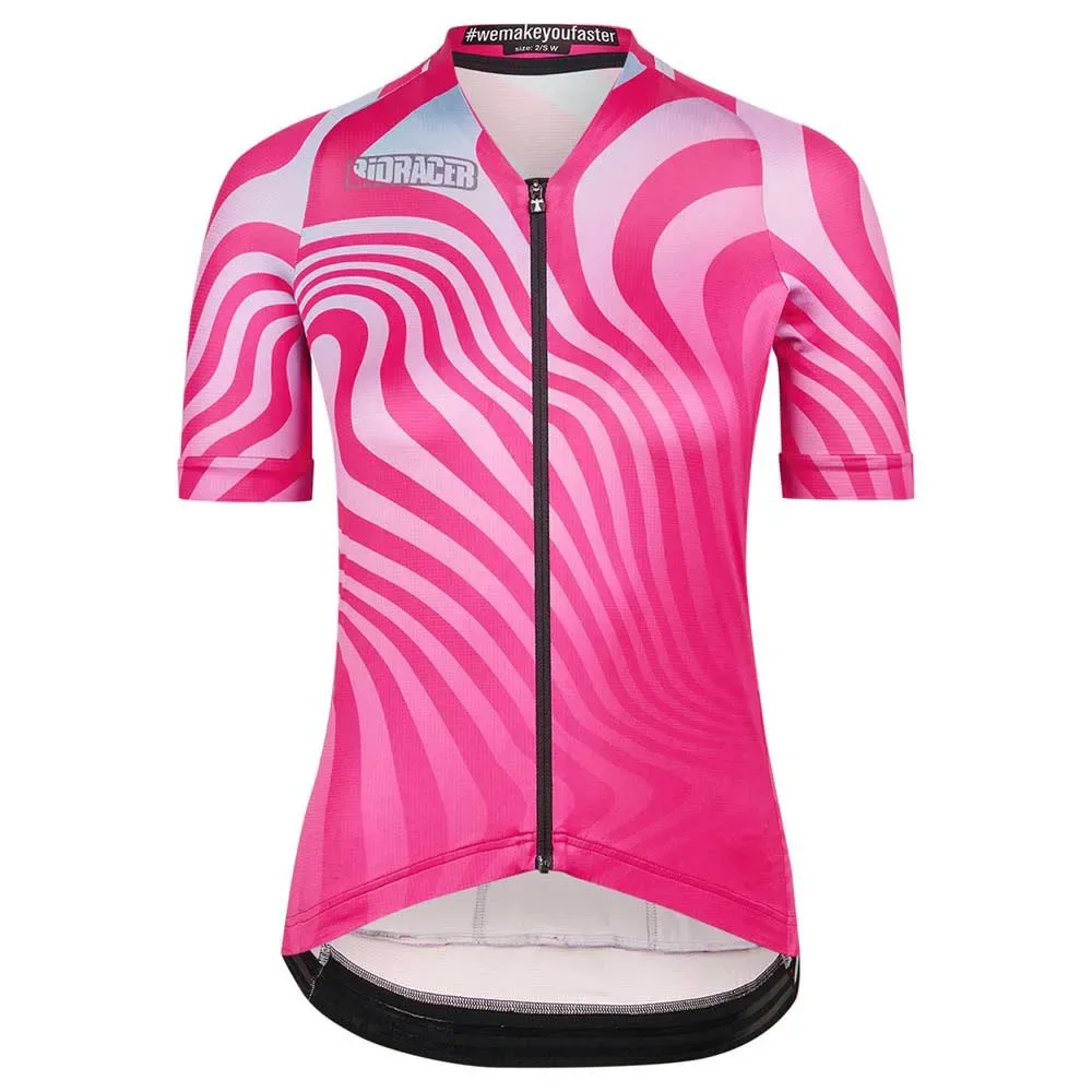 Maglia A Maniche Corte Icon Metalix Flow Blue / Pink - Bioracer - FashionsVida