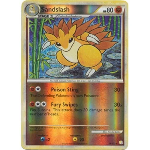 Pokemon HeartGold & SoulSilver 29/123 Sandlash (Reverse Holo) - Pokémon - FashionsVida