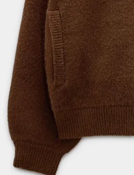 Cárdigan de mujer de punto con pelito en cuello y cierre de cremallera - Parfois - FashionsVida