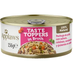Comida húmeda para perros adultos Topper pollo y salmón 156 g