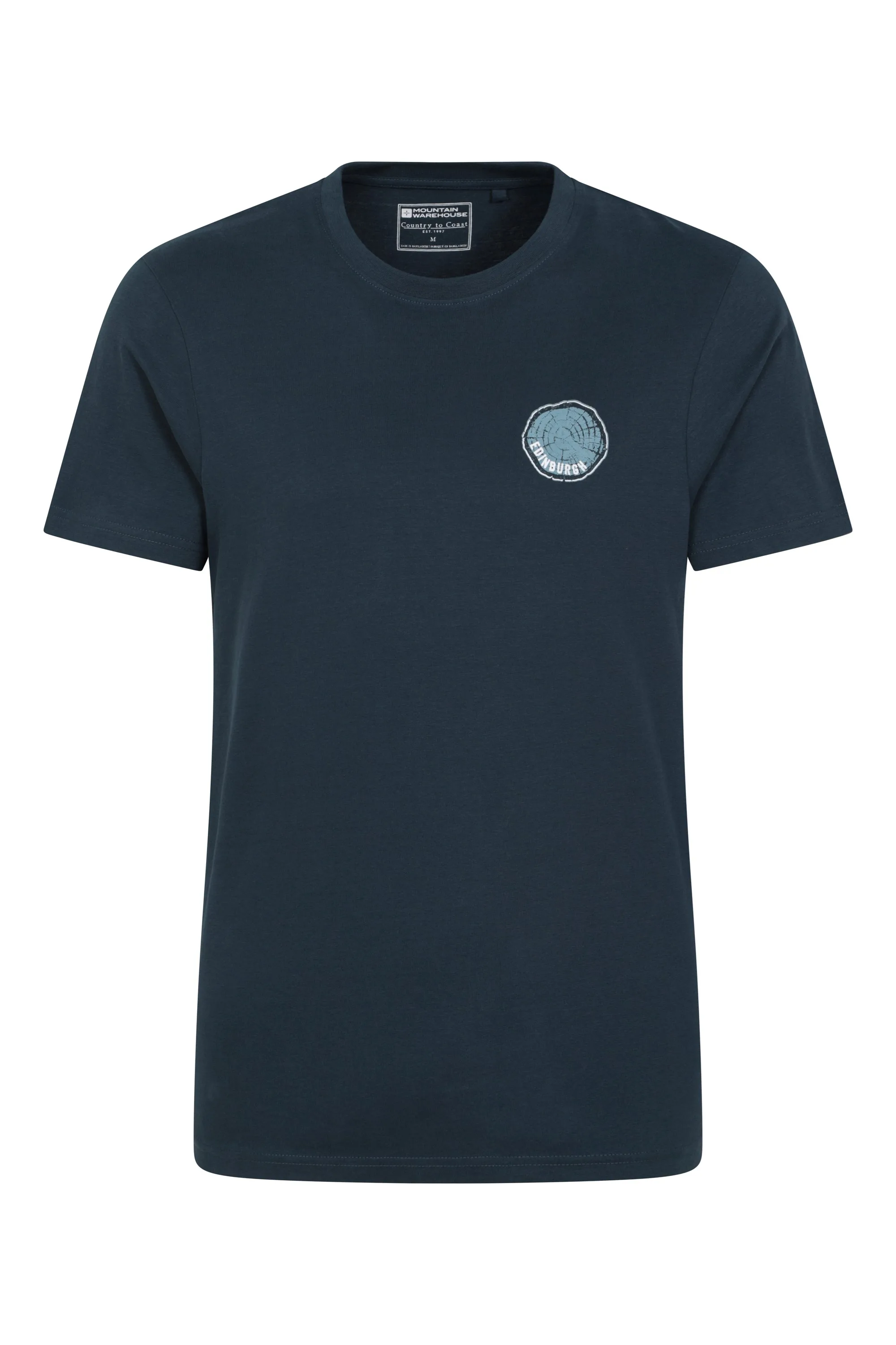 Edinburgh Tree Ring T-Shirt - Dark Blue - Dark Blue - Size: L - Mountain Warehouse - FashionsVida