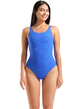 Marisa U Back Damen Badeanzug, blau 38