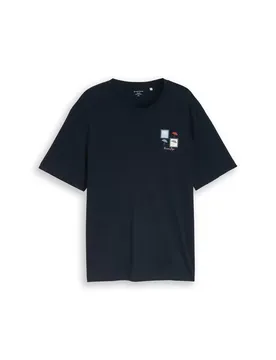XL plus printed t-shirt male