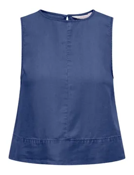 Only Damen Bluse Blau 515655