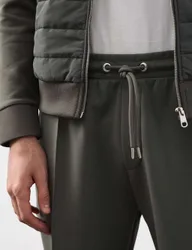 Cotton Rich Pintuck Straight Leg Joggers Khaki male