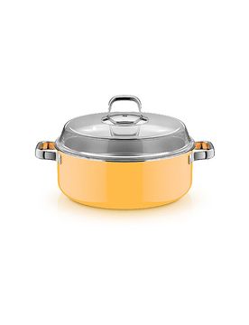 Cacerola con tapa de cristal FUSINTEC MINERAL PRO 6ml/28cm Mango Yellow amarillo