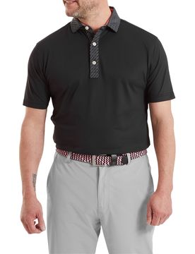 Polo Star Geo Trim Pique, schwarz l