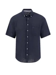 Camicia di lino blu XXL