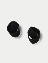 Powdercoat Swirl Stud Earrings Black female