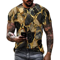 Retro Cute Rainbow Print Men's 3D Printed T-Shirt - Crew Neck Short Sleeve