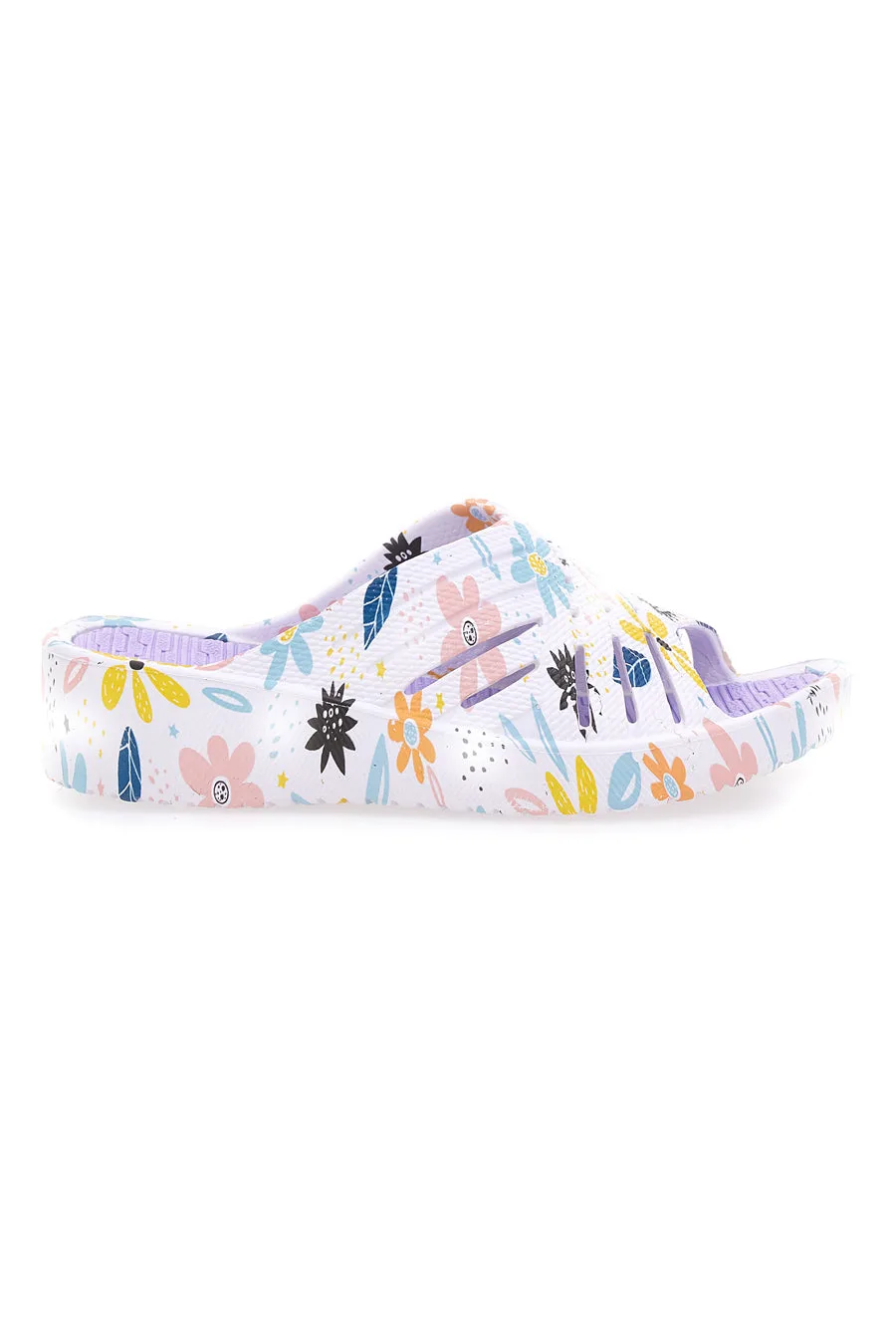 Ciabatte floreali viola multicolor fascia incrociata 711 36 - 2T2L - FashionsVida
