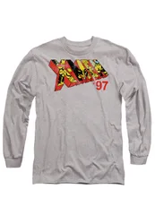 Unisex XMen 97 Comic Logo Long Sleeve T-Shirt, Athletic Heather in Light Grey Size: Large - Light Grey - Size: L