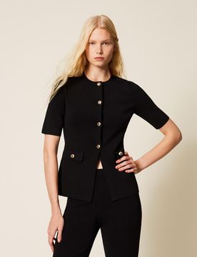 Blouson en maille avec boutons