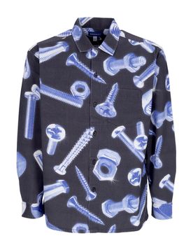 Camicia Manica Lunga Uomo Hardware Supply L/s Button Up Shirt Black