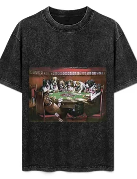 Dogs Playing Poker - Poker Sympathy T-Shirt Sun Block Outdoor T-Shirt - Aliexpress - FashionsVida