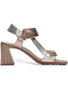 Para mujer. CHV253958 Sandalias Miami (36), Piel, Plata, 3 a 5cm, Velcro, Casual, Fiesta
