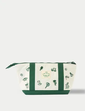 Essential Makeup Pouch Dark Green female - The Flat Lay Co. - FashionsVida