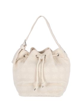 Lightweight Cotton-Blend Crossbody Bag with Cow Leather Trim