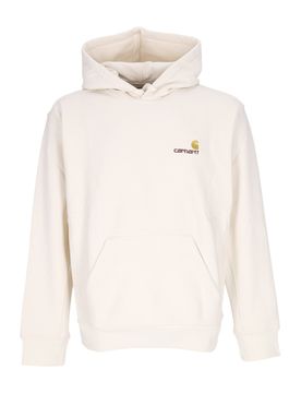 Felpa Cappuccio Uomo Hooded American Script Natural
