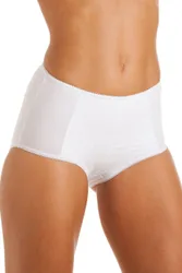 Women's Three Pack Classic Cotton Control Briefs in White Size: 18-20 - White - Size: 18-20