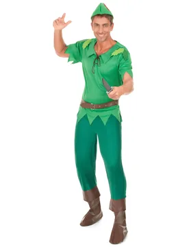 Verlorener Junge Kostüm Waidmann Verkleidung grün-braun - male - KARNEVAL-MEGASTORE - FashionsVida