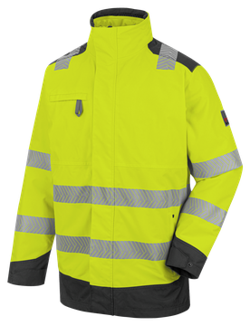 Parka de travail haute-visibilité jaune fluo 4 en 1 Jaune L