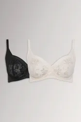 Pack Underwired Bras - Black - Size: 40E