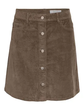 Kurzer Rock - NMRONNIE A SHAPE SKIRT CORDUROY NOOS - XS bis M - für Damen - Größe S - braun - Frauen - female - Noisy may - FashionsVida