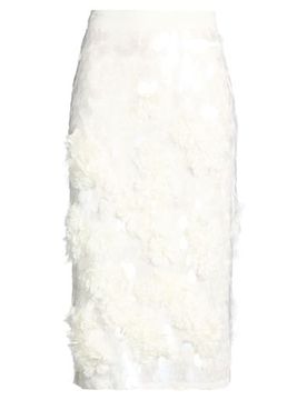 Midi-Rock Damen Weiß 34 Damen