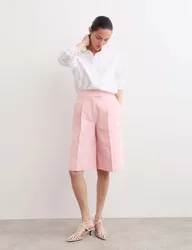 Pure Cotton Textured Shorts Blush female