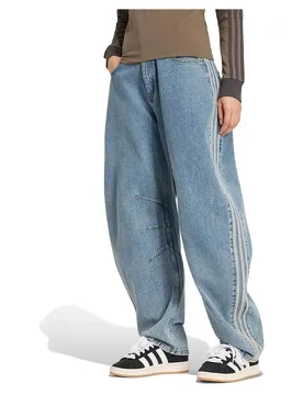 Jeans Taille Haute Barrel Leg Worn Blue Denim 25 - Adidas Originals - FashionsVida