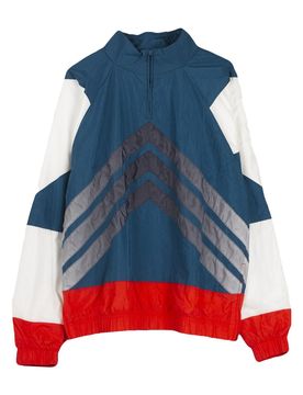 Giacca a Vento Infilabile Uomo V Stripes Wb Blue/hi Res Red