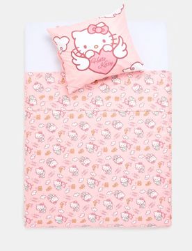 Set di biancheria da letto in cotone Hello Kitty - rosa