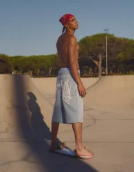Bermuda En Jean Volcom 38 Bleu Clair