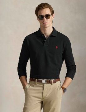 Para hombre. 710680790045 Polo de piqué Custom Slim Fit (S), Casual, Algodón, Manga larga