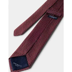 Corbata de seda con diseño geométrico de hojas - hecha en italia