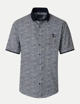 Casamoda Hemd mit Polokragen Grau M - Casamoda - FashionsVida